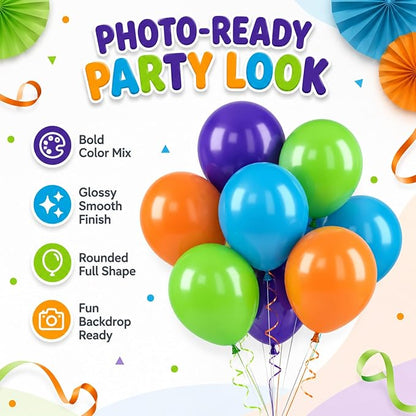 Blue Green Orange Balloons - Image 3