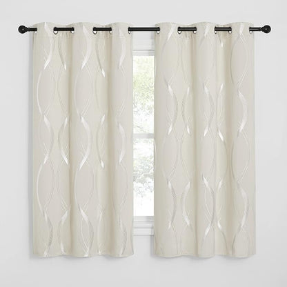 NICETOWN Bedroom Curtains Small Blackout Panels, Window Treatment Thermal - Image 2