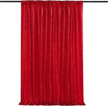 Red Sequin Backdrop Curtains-1 Panel 5FTx8FT Red Backdrop by SoarDream
