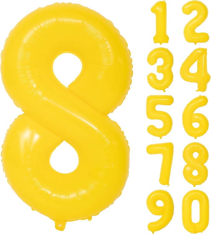 40 In yellow graffiti Number Balloons Helium Foil Mylar Balloon Digital 8 | by Exquisitehighqualitypartydecorationstomeetyoureveryneed%EF%BC%81