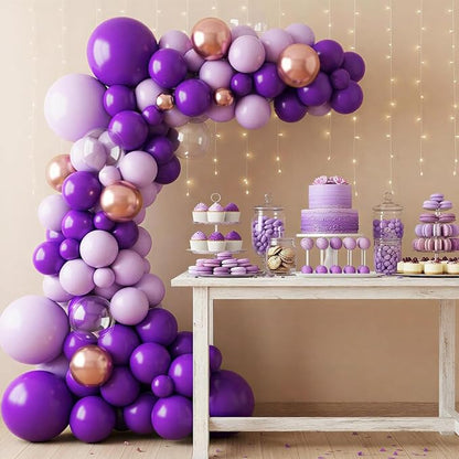 RUBFAC Dark Purple Balloons Arch Kit Different Sizes - Image 7