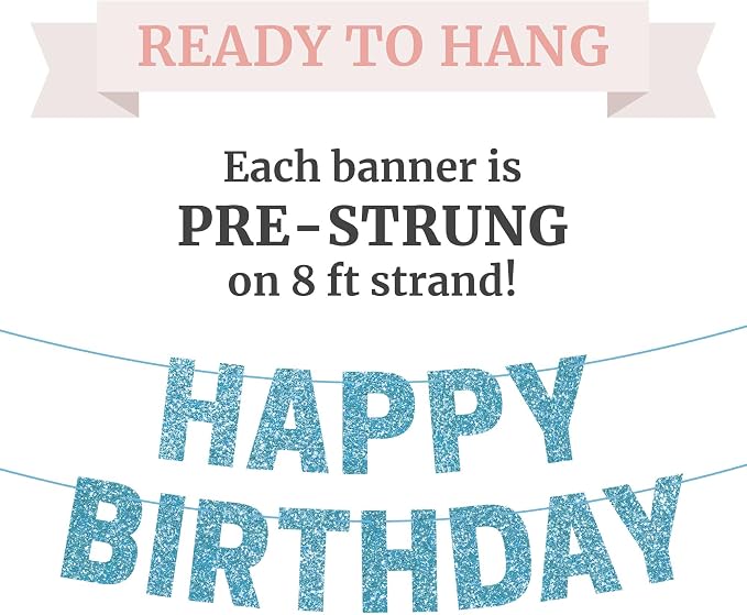 Pre-Strung Happy Birthday Banner - Image 3