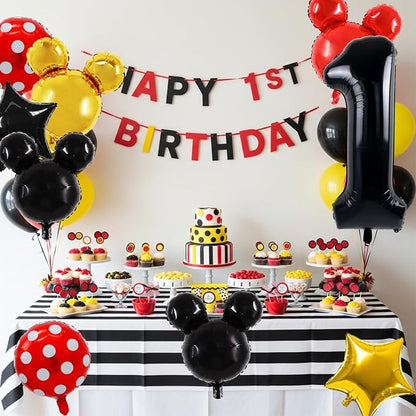 Vuzvuv Red Black Gold Foil Balloon Set - Image 6