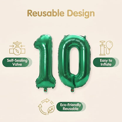 Number 10 Balloon Foil Mylar Balloons - Image 5