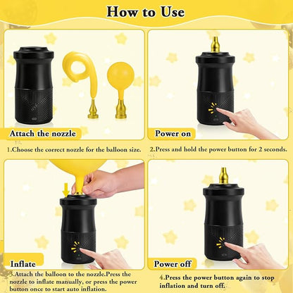 IDAODAN Electric Balloon Pump, Portable Electric Balloon Blower Machine - Image 4