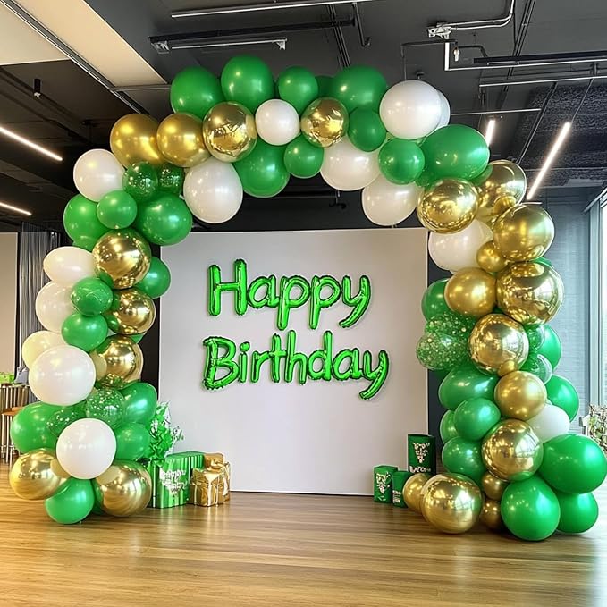 RUBFAC Green Balloons Different Sizes 18 12 10 5 Inch Balloon Arch 129pcs | - Image 7