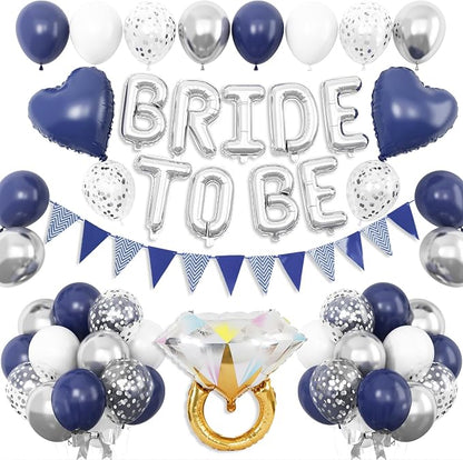Blue Silver Bachelorette Party Decorations by Dagelar