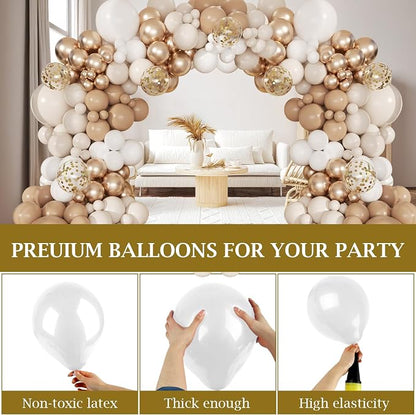 168pcs White Sand Balloon Garland Arch Kit Different Sizes | 18 12 10 5 inch - Image 4