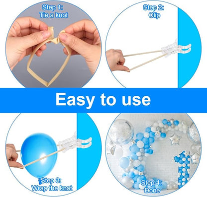 10pcs Balloon Arch Clips & 100pcs Balloon, Transparent Clear Backdrop Heavy - Image 5