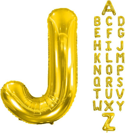 Letter Balloons Gold 40 Inch J Large Giant Big Foil Mylar Balloon | by Unknown