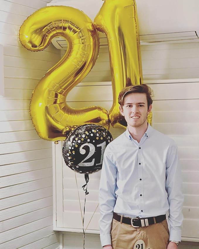 Gold 21 Balloon - Image 2