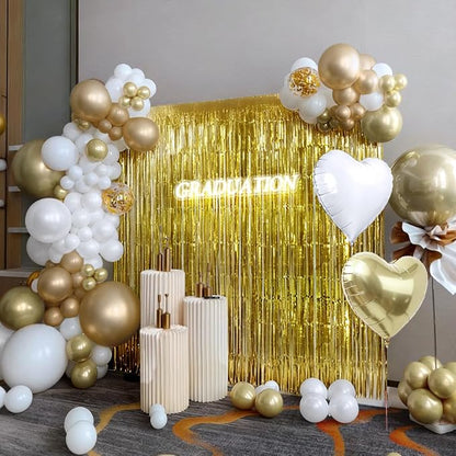157Pcs White and Gold Balloon Garland Arch Kit - Image 5