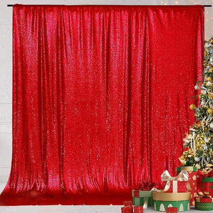Eternal Beauty Red 3mm Sequin Backdrop 8x8 Ft - Image 8