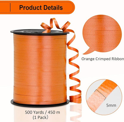 Orange Ribbon - 500 Yard Crimped Curly Orange Curling Ribbon - Image 5