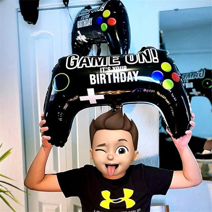 5 Pieces Video Game Party Balloons, Giant Video Game Controller Mylar Foil - Image 4