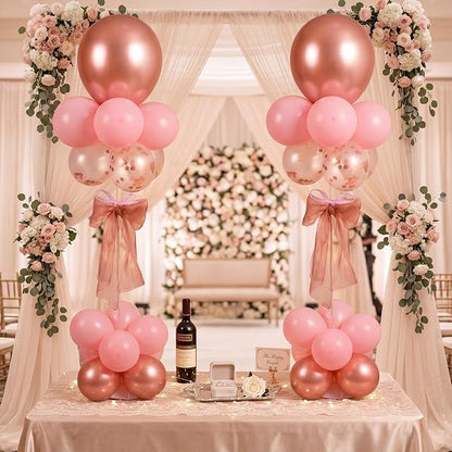 Hollowfly 2 Sets Rose Gold and Pink Balloon Stands - Image 5