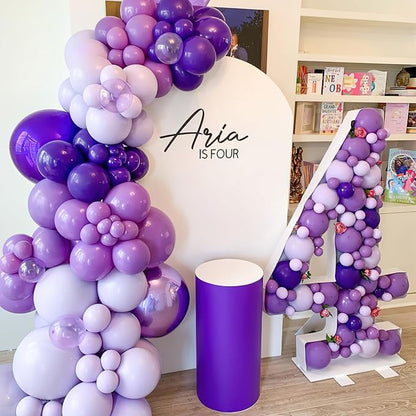 PartyWoo Purple Balloons 100pcs Latex Helium Balloons 12 Inch | Birthday Baby - Image 5
