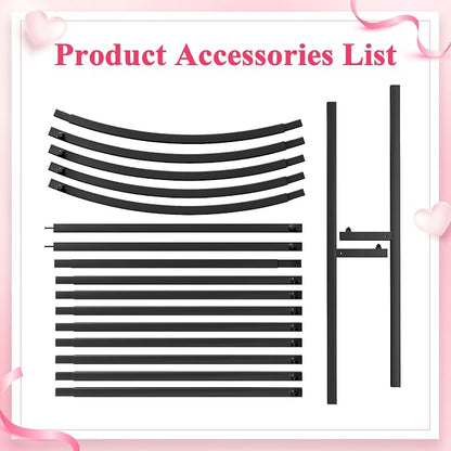 8FT Arch Backdrop Stand Black Metal Wedding Arch Backdrop Stand | Metal - Image 5