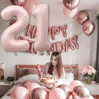 Light Pink 21st Birthday Balloon - Image 3