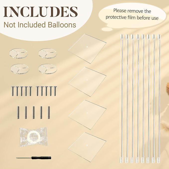 Acrylic Balloon Stands for Table Centerpieces Reusable 31.5 Inches 4PCS | - Image 3