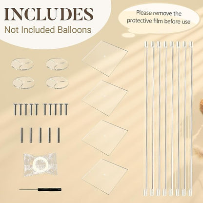 Acrylic Balloon Stands for Table Centerpieces Reusable 31.5 Inches 4PCS | - Image 3