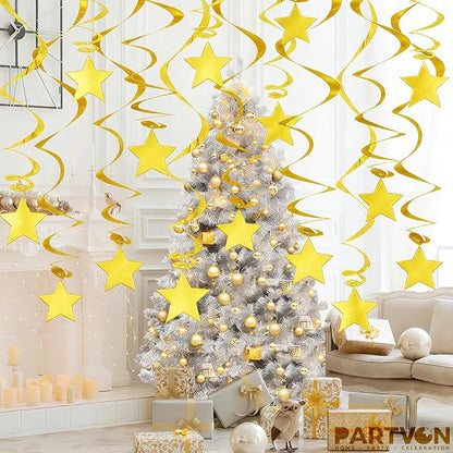 Gold Hanging Swirl Decorations - Image 5