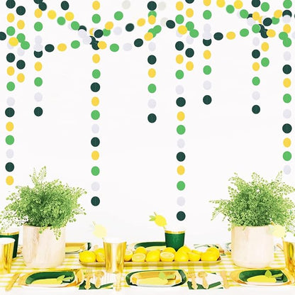 Yellow Green White Party-Decorations Garland - 52Ft Spring Summer Hanging Paper - Image 7