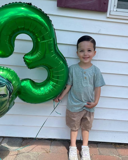 Green Number 3 Balloon 40 Inch - Image 2