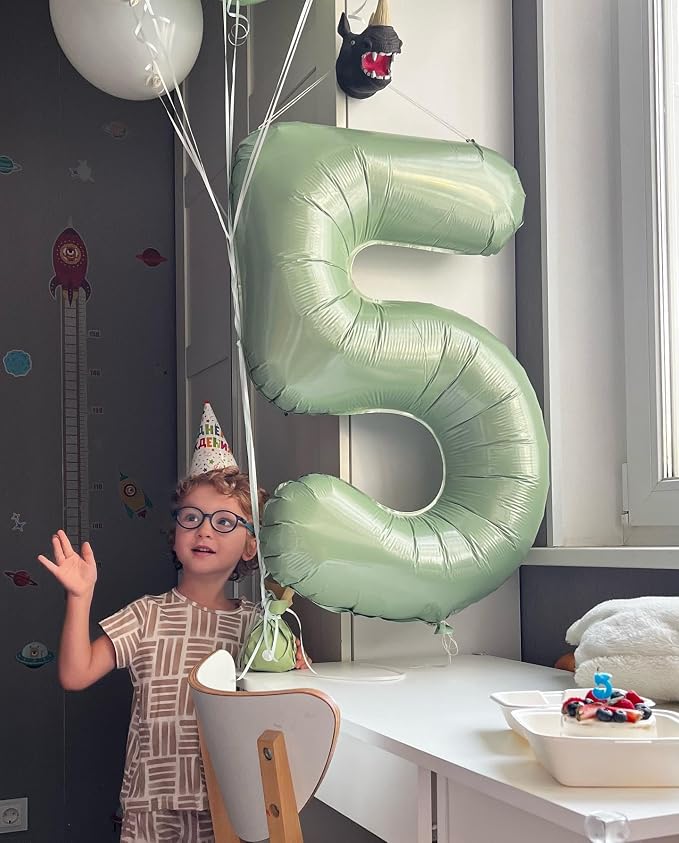 Oliver Green Number 5 Balloon 40 Inch - Image 2