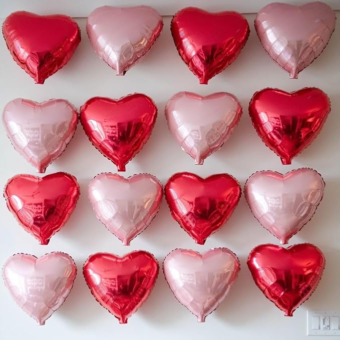 Pink Red Heart Balloons - Image 6