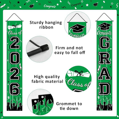 Graduation Decorations 2026, Graduation Banner Class of 2026, Congrats Grad - Image 2