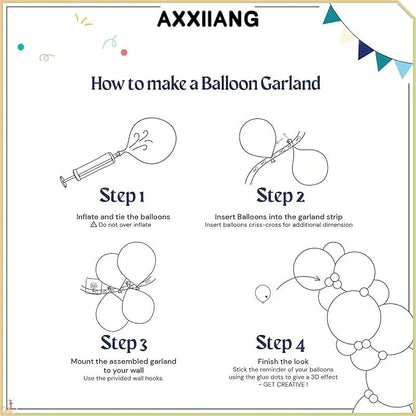Red Gold Black Balloon Garland Arch Kit - Image 6