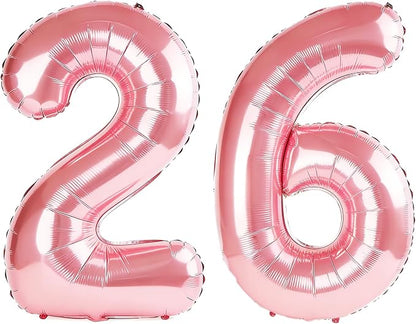 40 Inch Number 26 Balloons for 26th Birthday Party Decorations, 0-100 Jewelry by FOBELEC