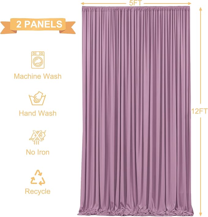 10x12 Dusty Pink Backdrop Curtains - Image 5