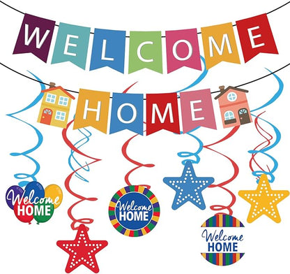 Welcome Home Banner, Colorful Paper Welcome Home Decorations by Rujor