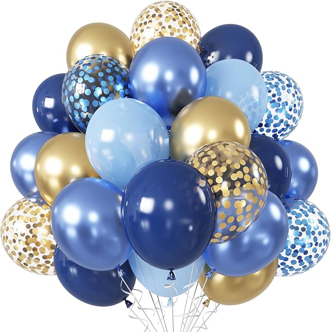 Blue and Gold Balloons by Jobkoo
