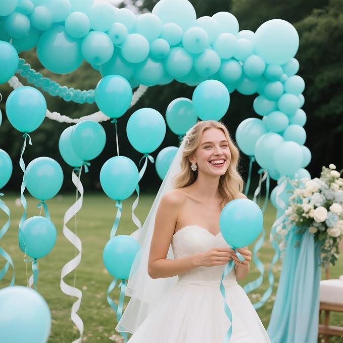 200pcs Teal Blue Balloons 5 Inch, Small Mini Latex Balloons - Image 7