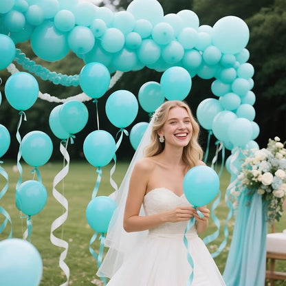 200pcs Teal Blue Balloons 5 Inch, Small Mini Latex Balloons - Image 7