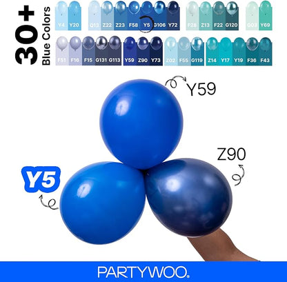 PartyWoo Royal Blue Balloons 120pcs Dark Blue Balloons Different Sizes | 18 12 - Image 4