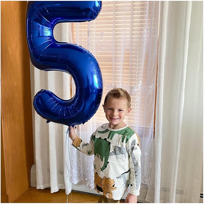 Blue Number 4 Balloon 40 Inch - Image 7