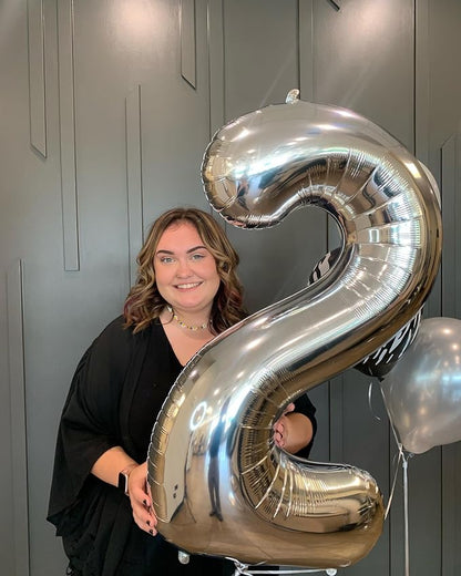 40 Inch Silver Number 15 Balloon Birthday Party Decorations - Image 8