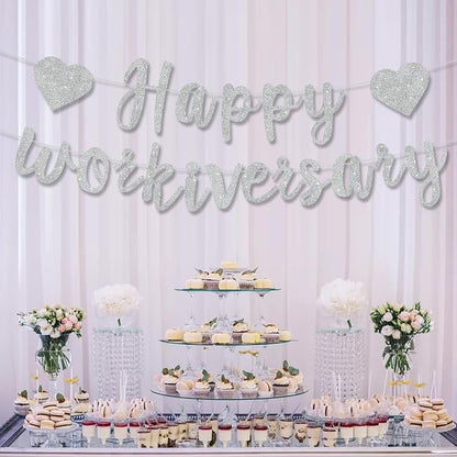 Silver Glitter Happy Workiversary Banner - Image 6