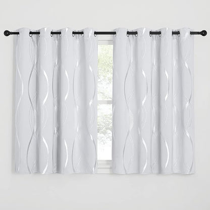 NICETOWN Greyish White Blackout Curtains - Image 2