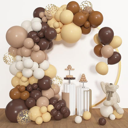 Amandir 153pcs Dark Light Brown Balloon Garland Arch Kit Different Sizes | 18 - Image 4