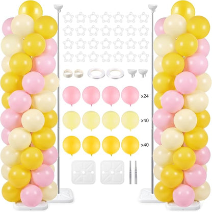 Skylety Lemon Balloon Column Stand Kit, 2 Sets 6.5 Ft Adjustable Balloon Tower by Skylety