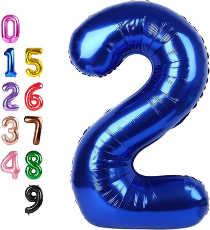 2 Balloon 40 inch Navy Blue Number Balloons by Enyeopd