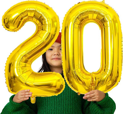 Gold Number Balloons Birthday Balloons - Image 4