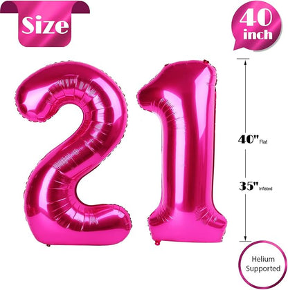 Hot Pink 21 Balloon - Image 5