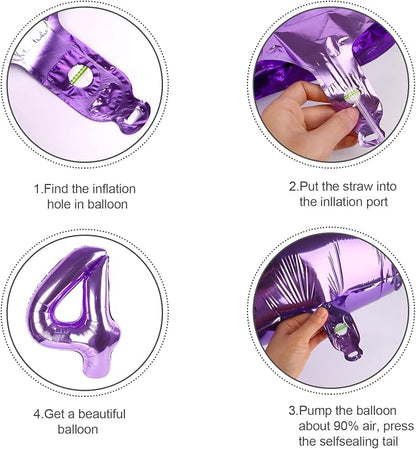 Numbers 12 Balloon 40Inch Purple Balloons - Image 6