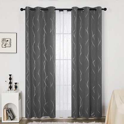 Deconovo Living Room Curtains 84 Inches Long, Thermal Insulated, Room Darkening - Image 2